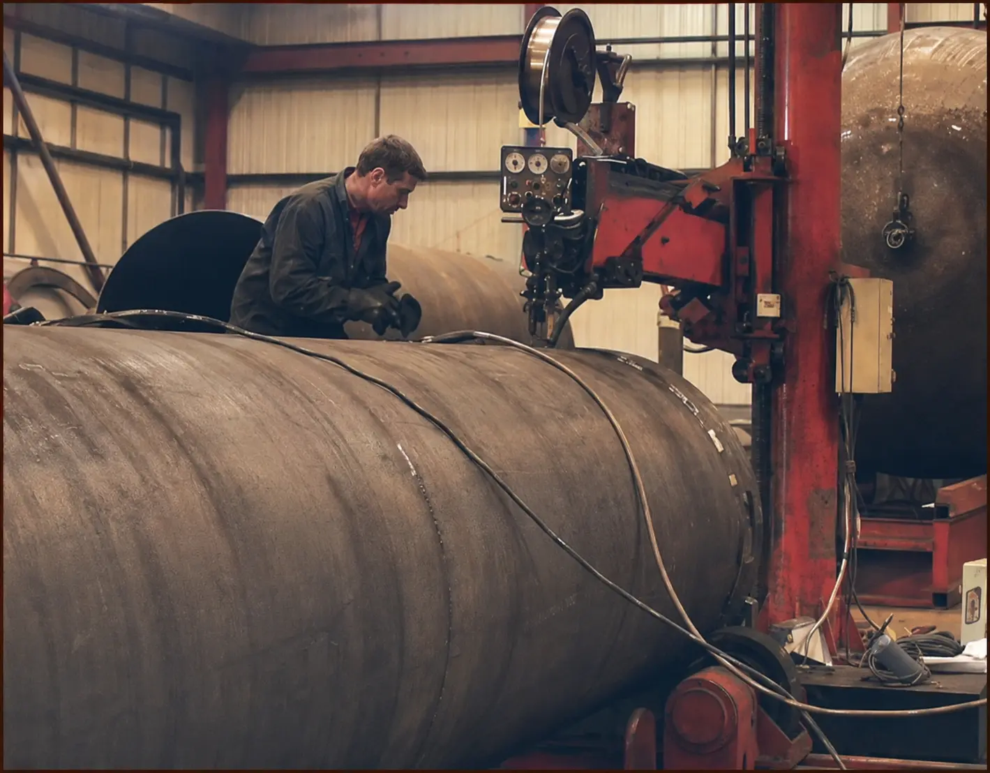 Industrial steel fabrication in Refinery Supplies' Middleton, Manchester workshop